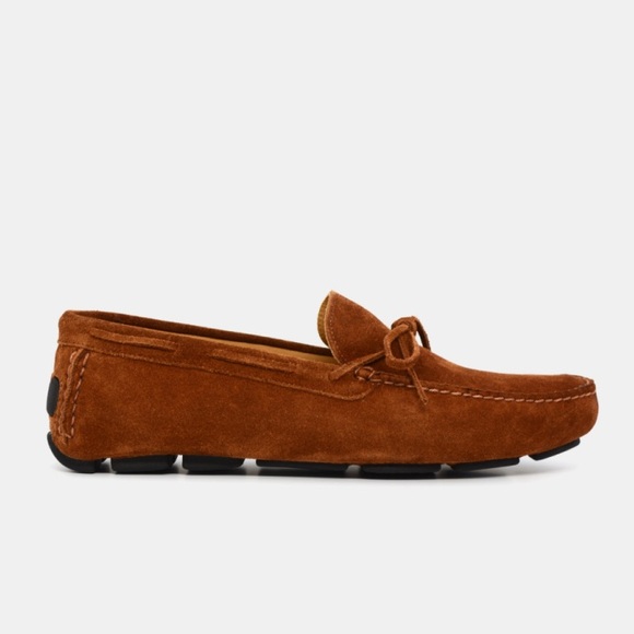 Cobbler Union Cognac Suede Lace up Moccasins, genuine leather, Vibram soles - Picture 3 of 9